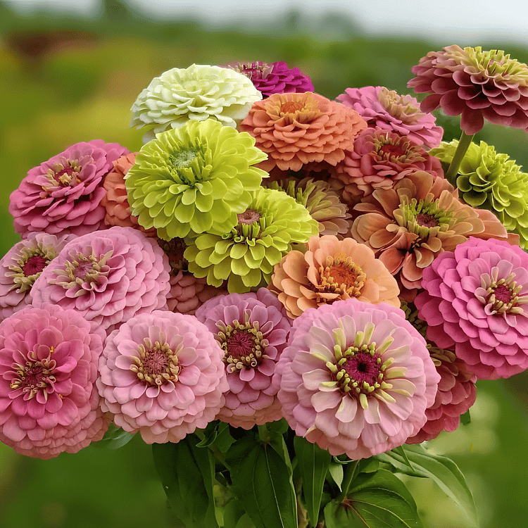 🌺Last Day clearance🌺Double Zinnia Mixed Color Seeds and deer-resistant! 🦌-ZQ