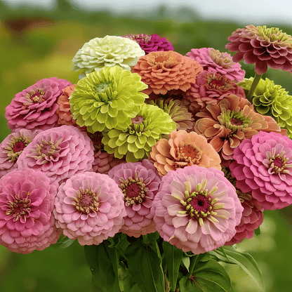 🌺Last Day clearance🌺Double Zinnia Mixed Color Seeds and deer-resistant! 🦌-ZQ