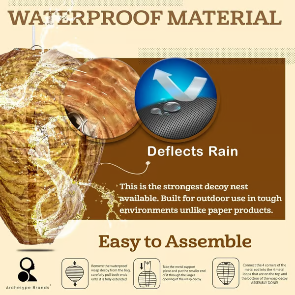 🔥Hot Sale 49% OFF-🐝🚫 Wasp Nest Decoy 4-Pack – Natural Outdoor Repellent - 4 PCS ( $ 4.9 / count)-HS