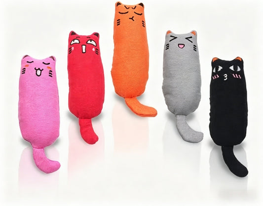 🐱 5-Pack Catnip Plush Cat Toys: The Ultimate Interactive Playtime Solution for Every Feline Friend!-LIN