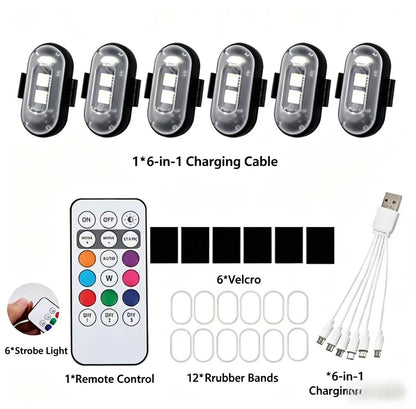 【🔥2026 Upgraded🔥】RGB LED Car Interior Light Kit, 6/12PCS Footwell Mood Ambient Lighting, Auto Decor Accessories-LIN
