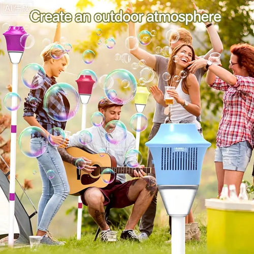 【FREESHIP-NEW】Hosim Bubble Maker with Telescopic Stand, Over 20,000 Bubbles Per Minute,Automatic Bubble Blower,Outdoor Fun, Portable Bubble Machine for Kids,bubble machine-LIN