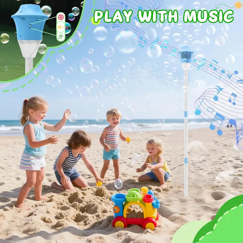 【FREESHIP-NEW】Hosim Bubble Maker with Telescopic Stand, Over 20,000 Bubbles Per Minute,Automatic Bubble Blower,Outdoor Fun, Portable Bubble Machine for Kids,bubble machine-LIN