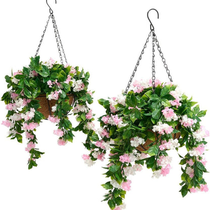 Improvements 15" Faux Crepe Myrtle Hanging Baskets-ZQ
