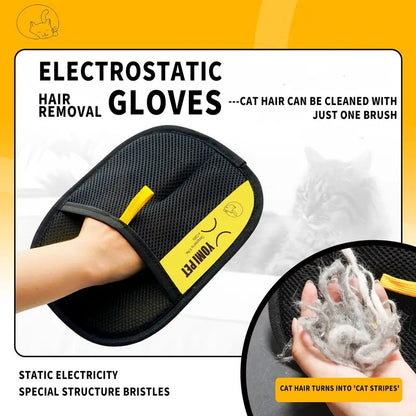 hair remover Electrostatic gloves Two-way brush sticky hair remover Cat hair dog hair glover Grooming Removal Cleaning-AJZ