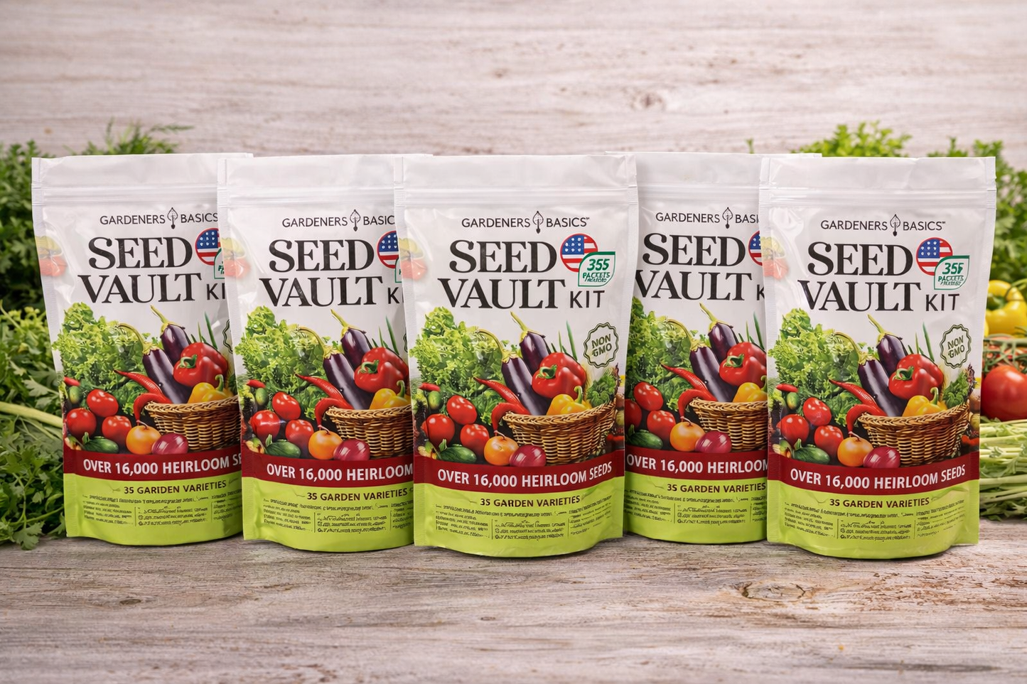 35-Variety Vegetable Seed Vault Kit – Heirloom Seeds for Home Gardening-YAO