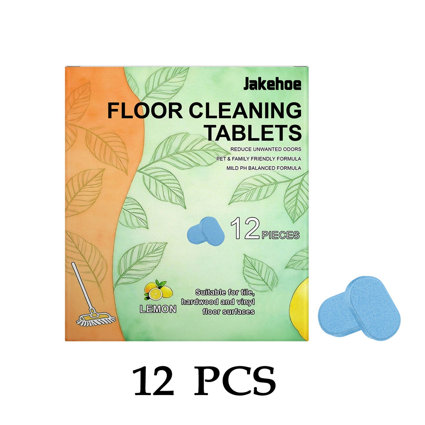 Jakehoe SOPAMI Floor Cleaning Tablets - Safe for Wood Tile Marble Quick Dry No Residue-ZQ