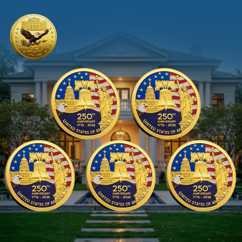 USA 250th Anniversary Coin Medal - American Independence Commemorative Coin 1776–2026 | USA Semiquincentennial Medal Coin | 250th Anniversary American Collectible-8ZP