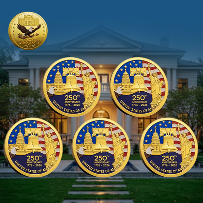 USA 250th Anniversary Coin Medal - American Independence Commemorative Coin 1776–2026 | USA Semiquincentennial Medal Coin | 250th Anniversary American Collectible-8ZP