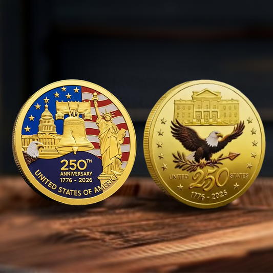 USA 250th Anniversary Coin Medal - American Independence Commemorative Coin 1776–2026 | USA Semiquincentennial Medal Coin | 250th Anniversary American Collectible-8ZP