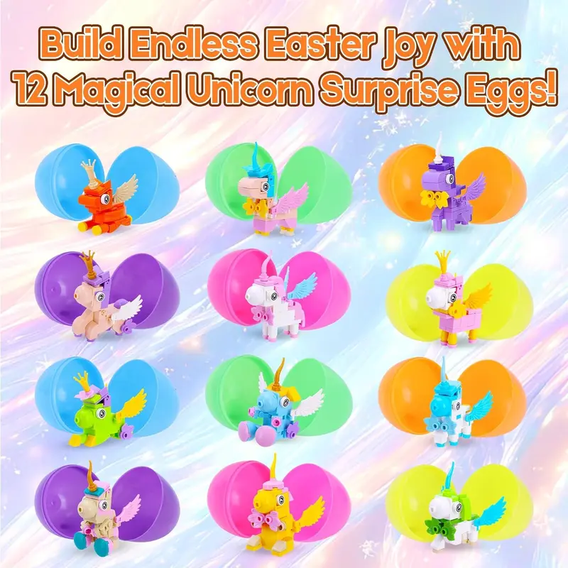 24 Pack Prefilled Easter Eggs with Dinosaur Toy Stress Relief Toys – Colorful Easter Egg Fillers-LIN
