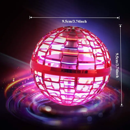 Ufo Smart Inductive Spinning Ball Magic Flying Ball Levitation Ball Fingertip Glowing Magic Ball Stress Relief Toy for Kids,360°Rotating Hand Controlled Drone Orbit,Hand Controlled Mini Drone with Led Lights, Cool Toys Gift for Boys & Girls-LIN