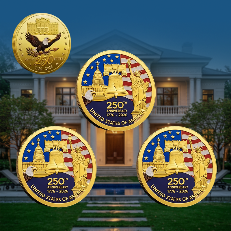 USA 250th Anniversary Coin Medal - American Independence Commemorative Coin 1776–2026 | USA Semiquincentennial Medal Coin | 250th Anniversary American Collectible-8ZP