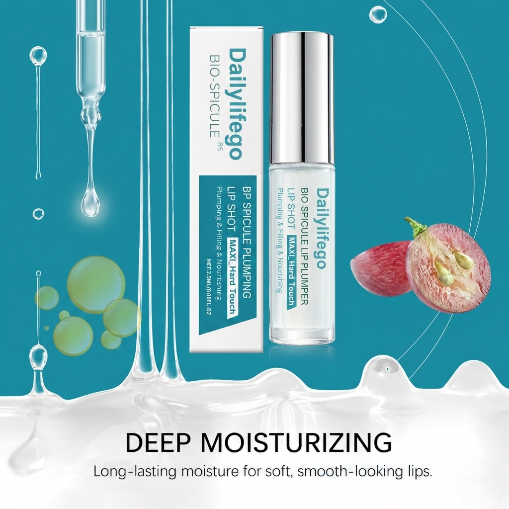 💋Bio-Spicule Lip Plumping Shot-Instant Volume Look • Glass Glow Finish • Nourishing Lip Care-HS