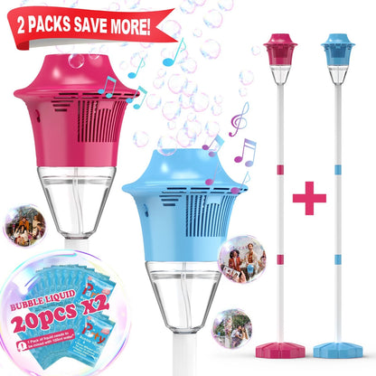 【FREESHIP-NEW】Hosim Bubble Maker with Telescopic Stand, Over 20,000 Bubbles Per Minute,Automatic Bubble Blower,Outdoor Fun, Portable Bubble Machine for Kids,bubble machine-LIN